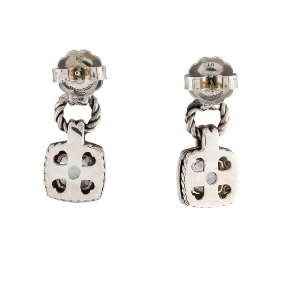 David Yurman Topaz & Diamond Earrings - Picture 3 of 3